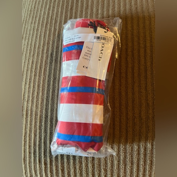 Coach Uv Protection Mini Umbrella In Stripe Print nwt in packaging - Picture 3 of 4